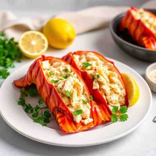 New England Style Crab-Stuffed Lobster Tails - Easy Oven Recipe